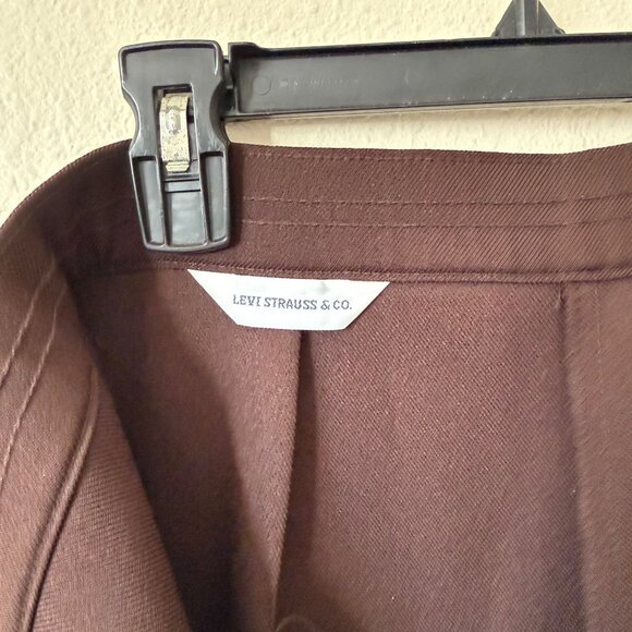 Vintage 70's Levis Brown Dress Straight Leg Pants Fit Sz 32 - Picture 5 of 8